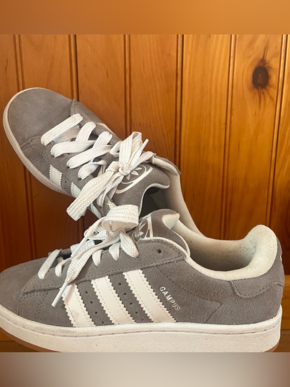 adidas Campus Suede Sneakers in Gray and White